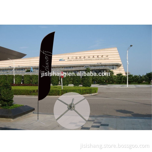 Customsize Fiberglass Pole Cross Base Flag Banner Stand